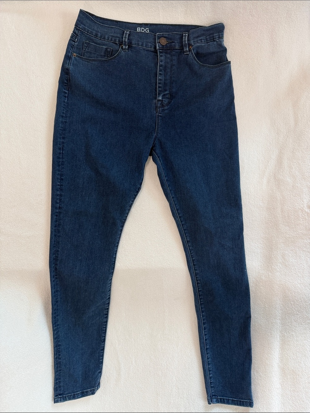 BDG Dark Blue High-Rise Skinny Jeans
